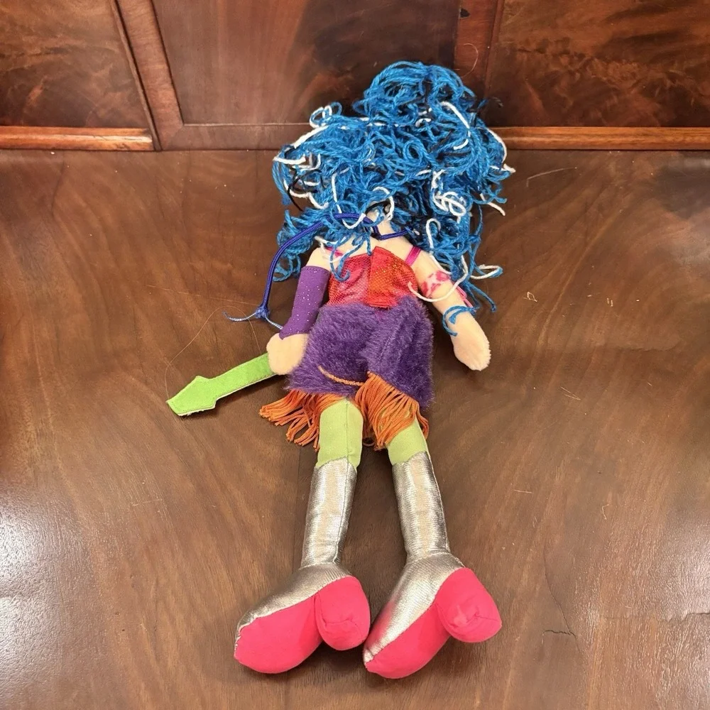 Manhattan Toy Groovy Girls Roxanna Plush Doll 2006 Blue Hair Guitar Rock Star